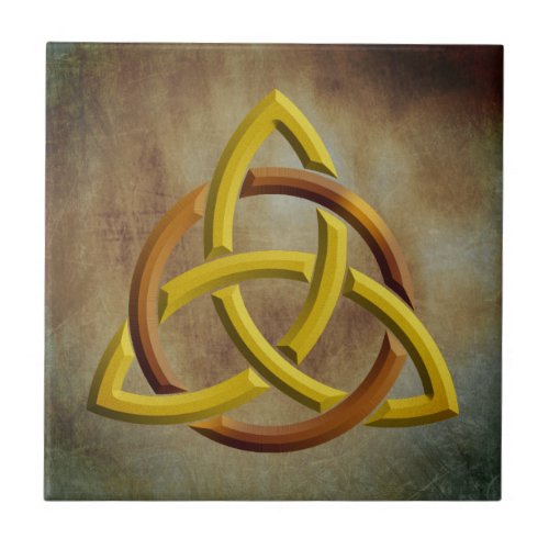 Trinity Knot Celtic Grunge Vintage Tile