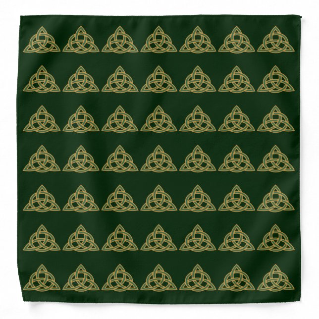 Trinity Knot Green Bandana (Front)