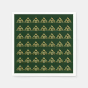 Trinity Knot Green Paper Napkins