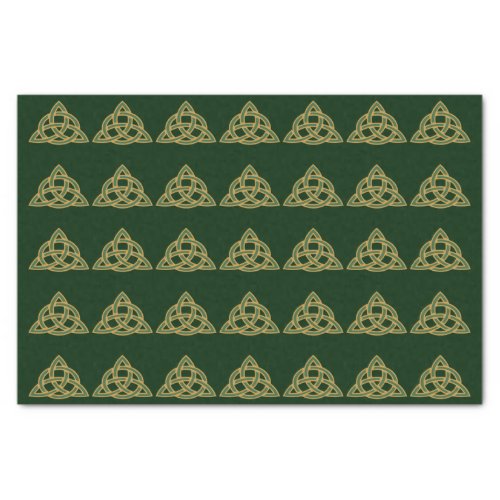 Trinity Knot Green Tissue Paper