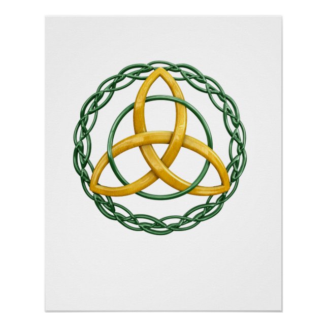 Trinity Knot Triquetra Celtic Symbol Poster (Front)