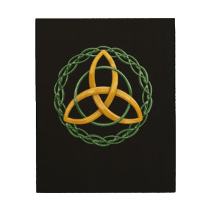 Trinity Knot Triquetra Celtic Symbol Wood Wall Art