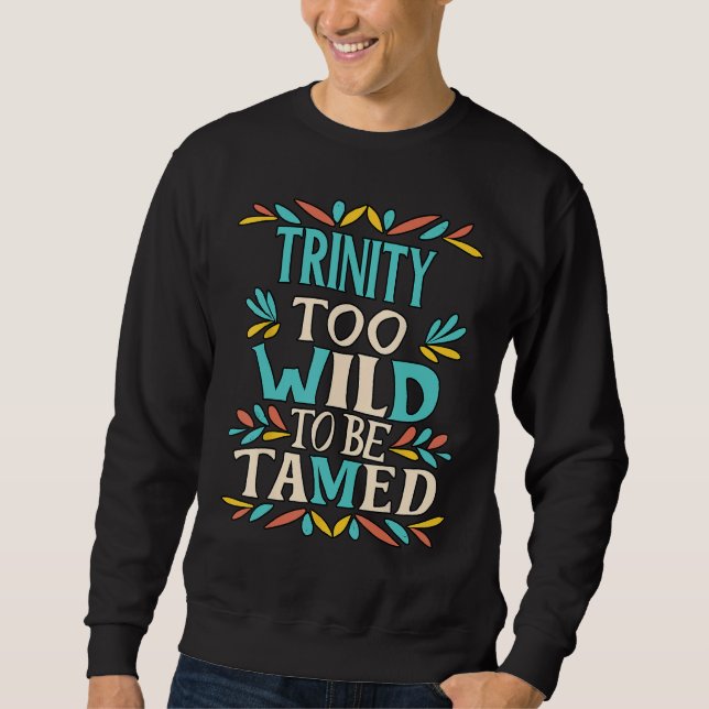 TRINITY Name Cute Retro Girls Wildflower TRINITY N Sweatshirt (Front)
