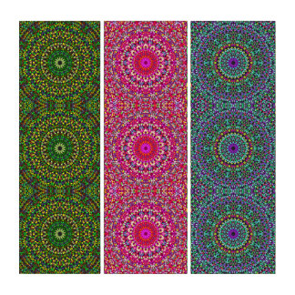 Trinity of Light Chakra Mandala Triptych Wall Art