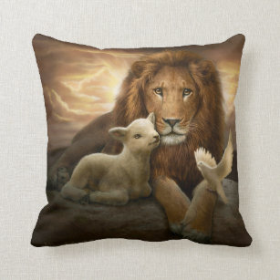 "Trinity of Peace" polyester throw pillow
