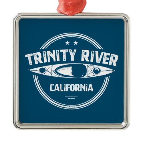 Trinity River California Kayaking Metal Ornament