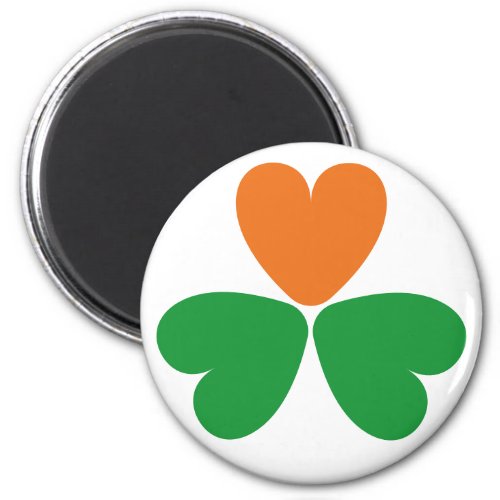 Trinity Shamrock _ Heart In The Right Place Magnet