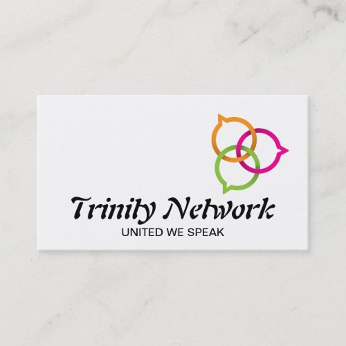 Trinity Speech Bubble Logo Business Card