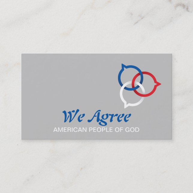 Trinity Speech Bubble Logo (red, white, & blue) Business Card (Front)