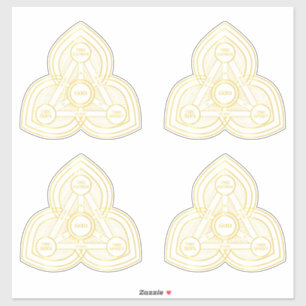 Trinity The Father, The Son And Holy Spirit gold Sticker