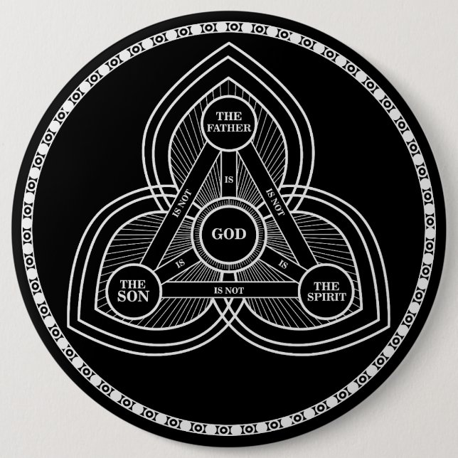 Trinity The Father, The Son And Holy Spirit I Button (Front)