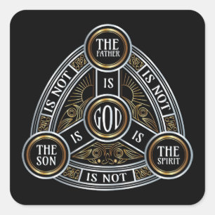 Trinity The Father, The Son And Holy Spirit Square Sticker