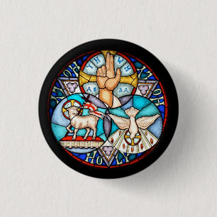 Trinity The Father, The Son And Holy Spirit Symbol Button