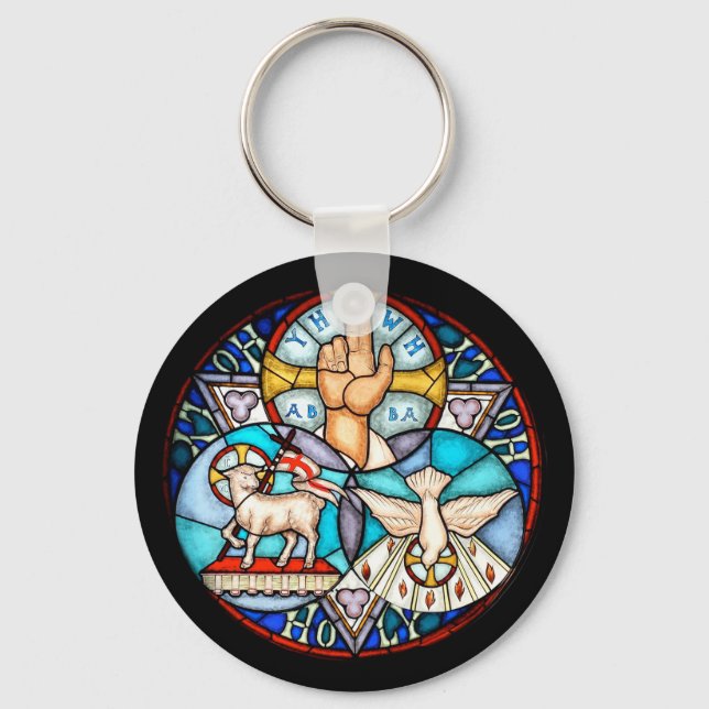 Trinity The Father, The Son And Holy Spirit Symbol Keychain (Front)