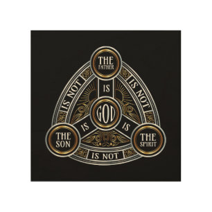 Trinity The Father, The Son And Holy Spirit Wood Wall Art