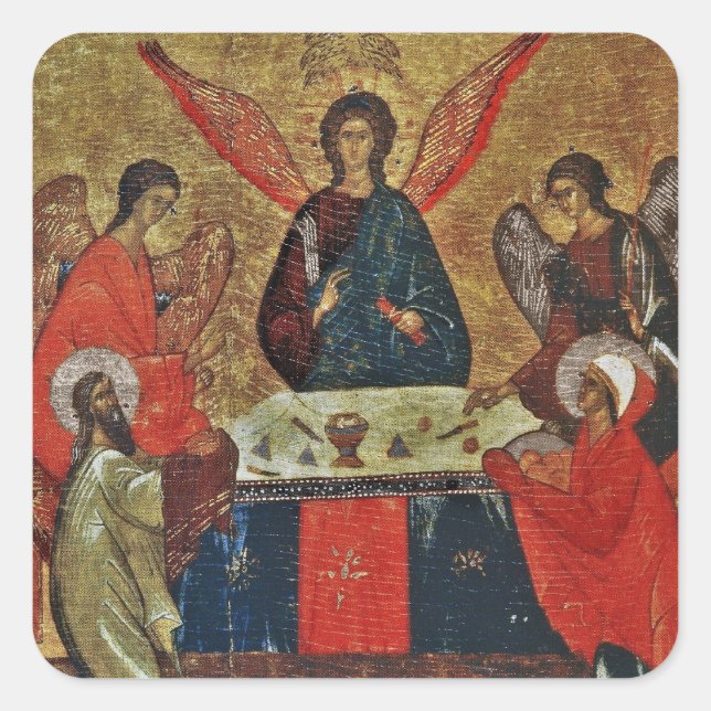 Trinity with the Saints Square Sticker (Front)