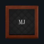 Trinket Box - Black 3D Initials<br><div class="desc">Simple Trinket Box for jewelry and other keepsakes. Customize with your own initials.</div>