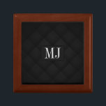 Trinket Box - Black 3D Initials<br><div class="desc">Simple Trinket Box for jewelry and other keepsakes. Customize with your own initials.</div>