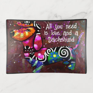 Trinket Tray -All You Need Is Love and a Dachshund