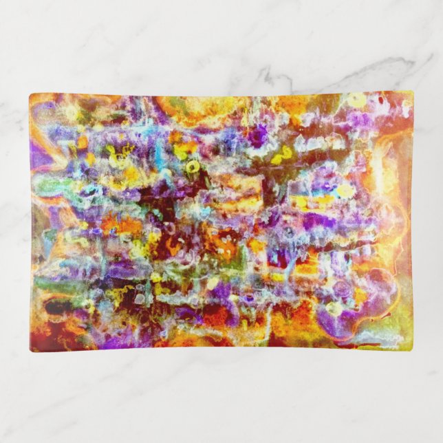 TRINKET TRAY DECORATIVE TRAY ASPHALT ORANGE (Front)