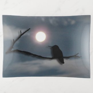 Trinket Tray - Hummingbird and Moon