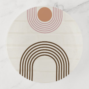 Trinket Tray, minimalist Mid Century Geometric  Tray