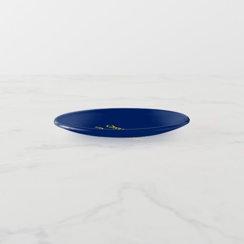 Trinket Tray Round uni Blue