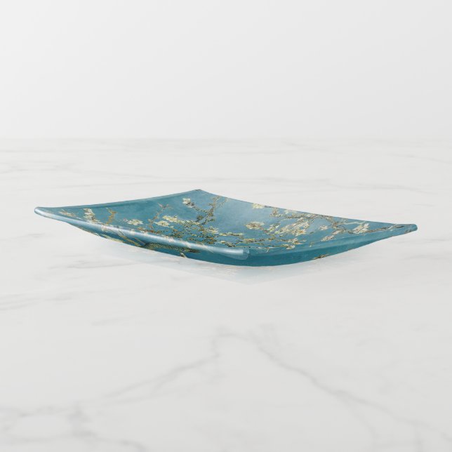 Trinket Tray Vincent van Gogh Almond Blossom  (Angled)