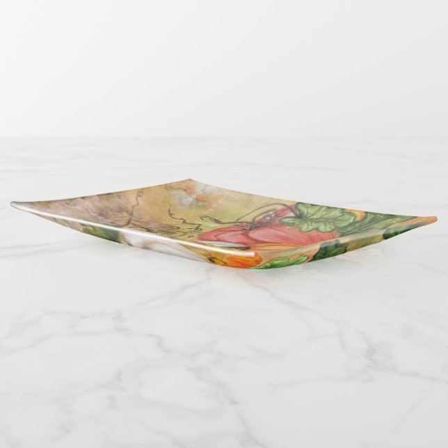 Trinket Tray with Pumpkins (Angled)