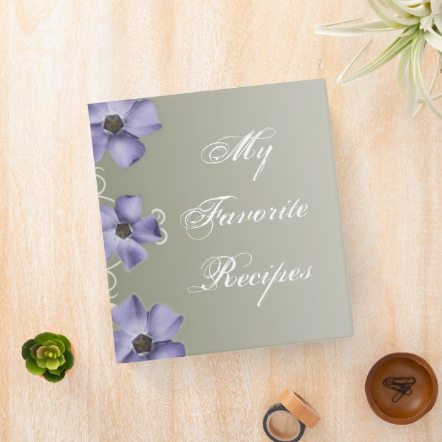 Trio Blooms Recipe Book 3 Ring Binder (In Situ)
