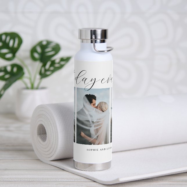 Trio Collage EDITABLE COLOR Water Bottle (Yoga)