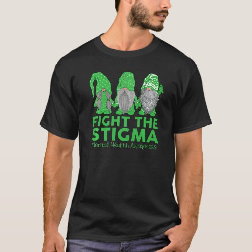 Trio Gnome Fight The Stigma Mental Health Matters  T_Shirt