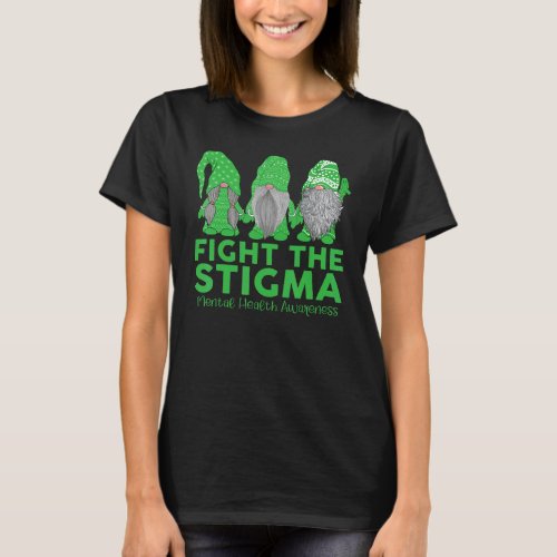 Trio Gnome Fight The Stigma Mental Health Matters  T_Shirt