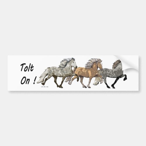 Trio in Tolt Bumper Sticker