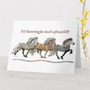 Trio in Tolt - Icelandic Horses Card