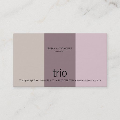 Customizable Trio Lilac &amp; Mauve Business Card Templates