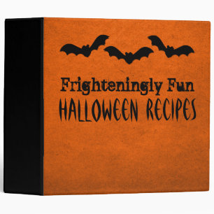 Trio of Bats Halloween Binder (2 inch), Orange