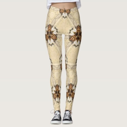 Trio of Bees for All Bee Lovers Leggings