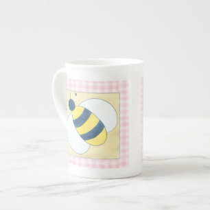 Trio of Bees with Flowers Bone China Mug