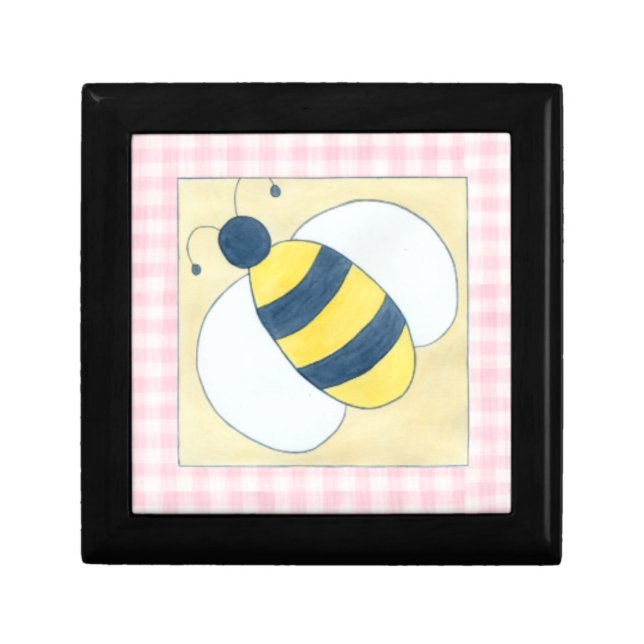 Trio of Bees with Flowers Gift Box (Front)