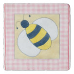 Trio of Bees with Flowers Trivet