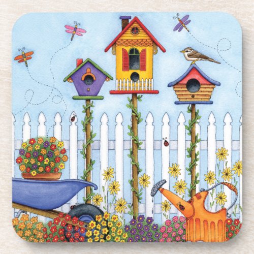 Trio of Birdhouses Coaster