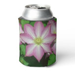 Trio of Clematis Pink and White Spring Vine Can Cooler