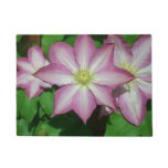 Trio of Clematis Pink and White Spring Vine Doormat