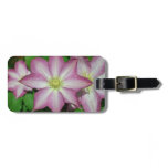 Trio of Clematis Pink and White Spring Vine Luggage Tag