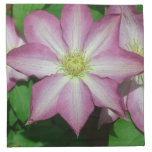 Trio of Clematis Pink and White Spring Vine Napkin