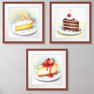 Trio of Desserts Print Set