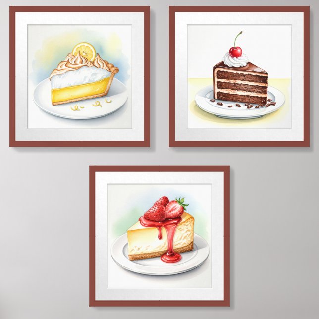Trio of Desserts Print Set (Front)
