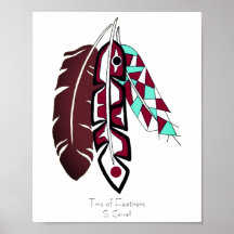 Trio of Feathers Original Art