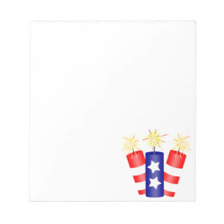 Trio of Firecrackers for the 4th of July Notepad